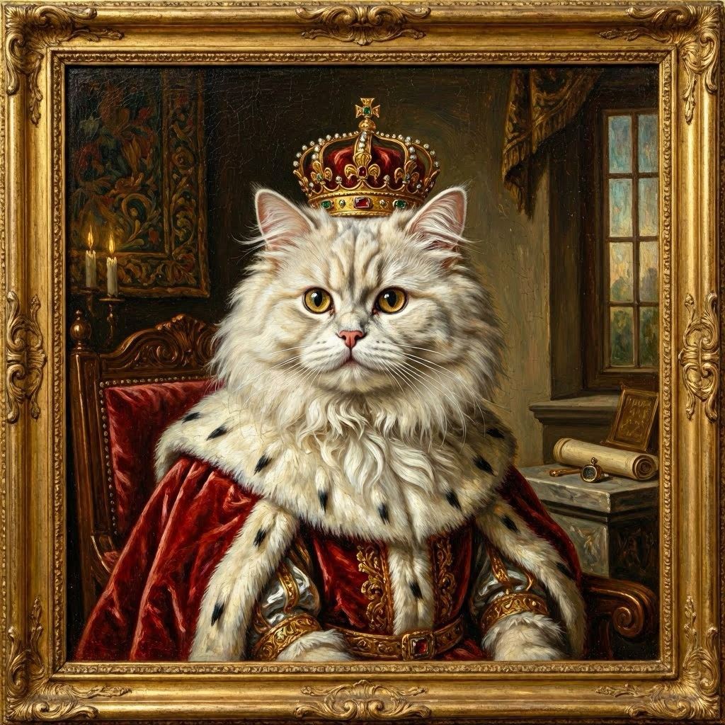 Custom Digital Cat Portrait
